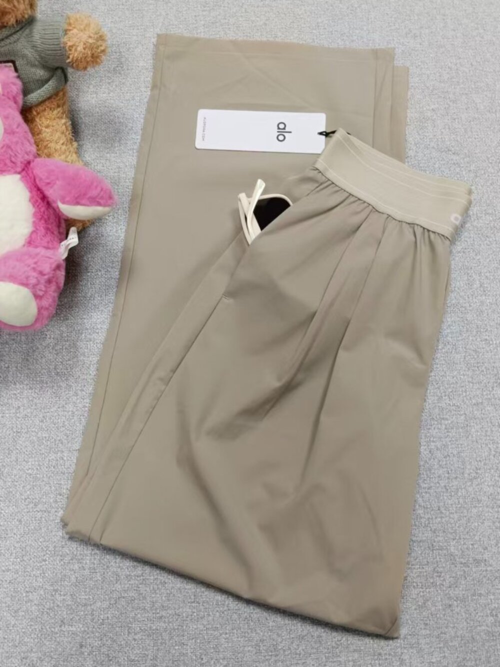 Gravel ALO Yoga Suit Up Trouser💕Wide Leg Pants Athleisure Versatile🧚‍♂️Regular - Picture 3 of 9